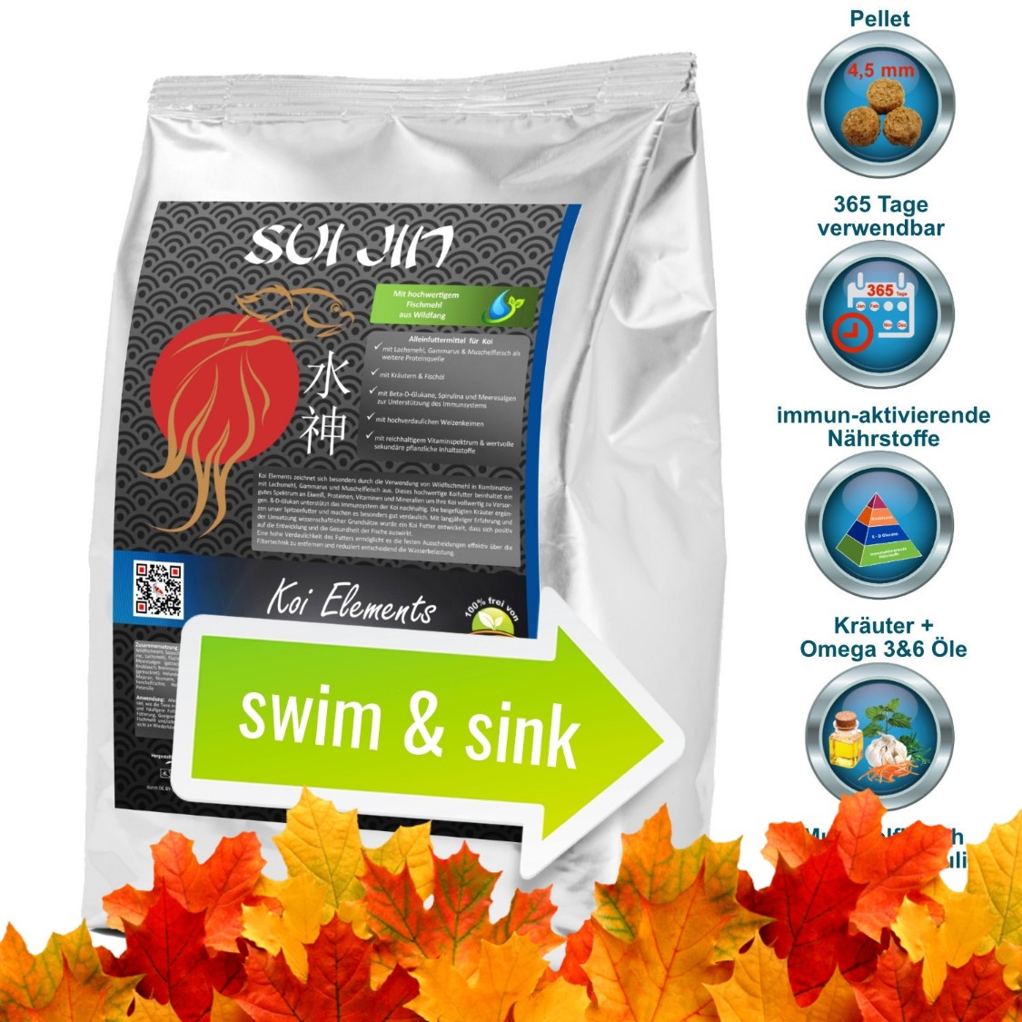Koifutter Koi Elements jetzt auch als swim & sink
