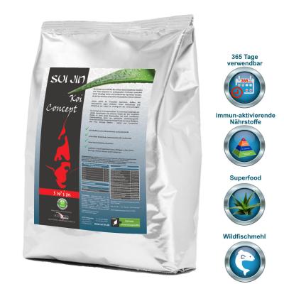 ANGEBOT 15% Koi Concept Koifutter<br />4,5mm Pellets - 15kg <strong>swim</strong>